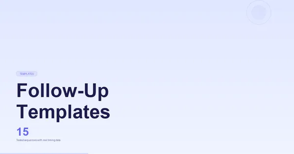 Cold email follow-up templates that get replies