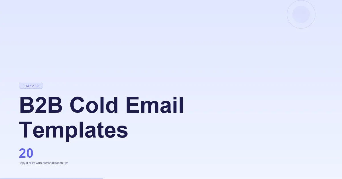 20 best B2B cold email templates you can copy and paste